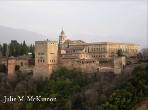 View of the Alhambra in Grenada, Spain.